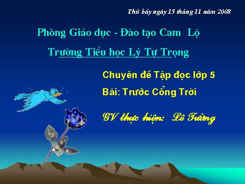 Tuần 8. Trước cổng trời