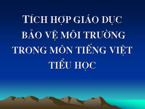 GDMT lồng ghép trong môn TV tiểu học