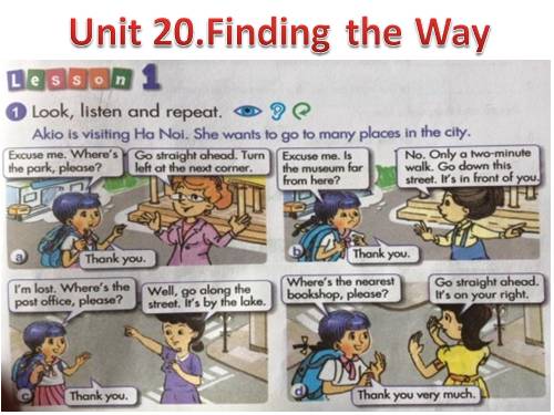 Unit 20: Finding the way
