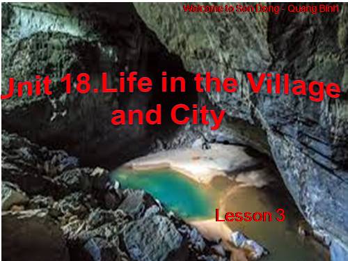 Unit 18: Life in the village and city