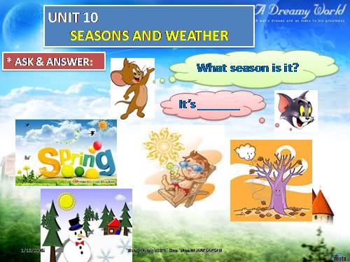 Unit 10. Seasons and weather