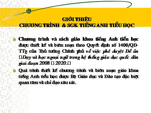 gioi thieu sach giao khoa tieng anh moi