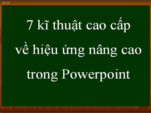 các hiệu ứng trong ppt