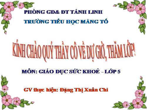 GDSK lớp 5 - Tự chăm sóc sức khoẻ khi bị ốm