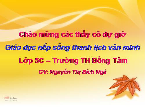 giáo án văn minh thanh lịch bài 1