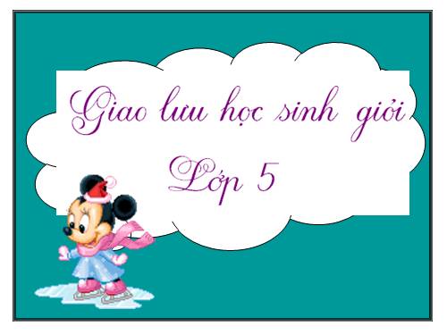 GIAO LƯU HSG LỚP 5