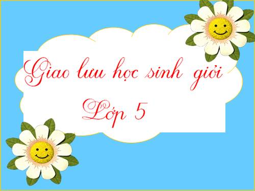 GIAO LƯU HSG LỚP 5