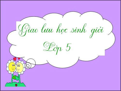 GIAO LƯU HSG LỚP 5