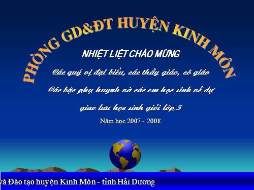 GIAO LƯU HSG LỚP 5