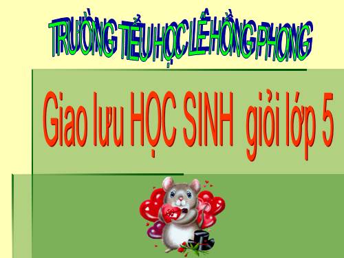 GIAO LƯU HSG LỚP 5