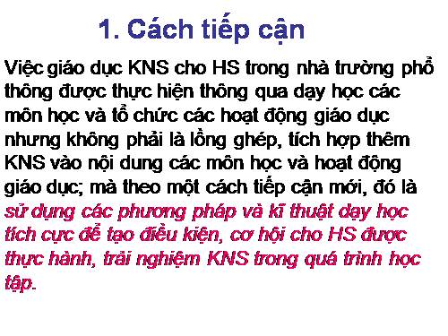 Bài giảng tập huấn giáo dục kĩ năng sống cho học sinh tiểu học-lớp 5-khoa học-phần 2