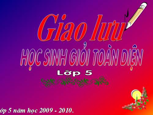 Giao lưu HS Giỏi Lớp 5