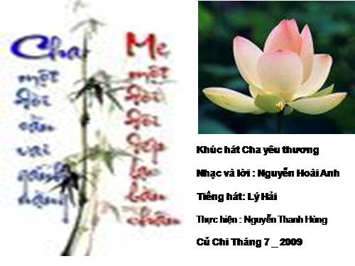 KHUC HAT CHA YEU THUONG