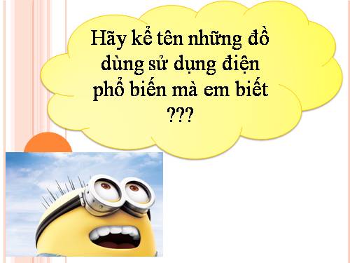 sử dụng năng lượng điện