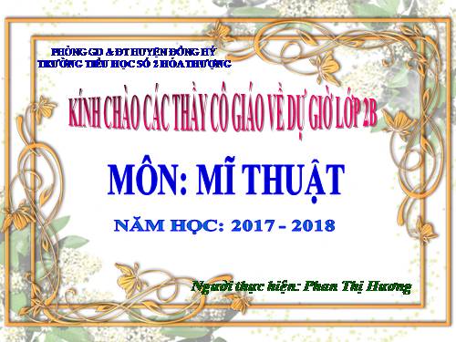 Mĩ thuật chủ để 3 - lop 2