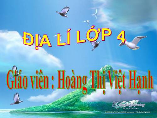 môn địa lí lơp 4