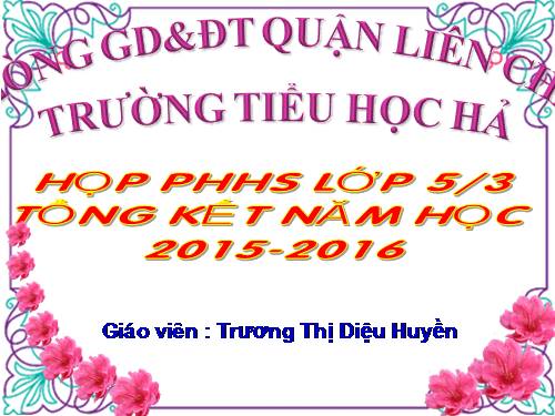 hop phu huynh cuoi nam