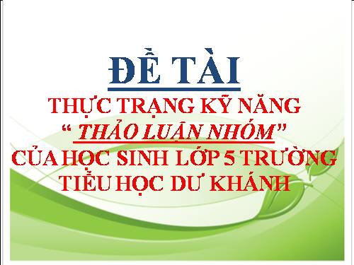 phương pháp thảo luận nhóm