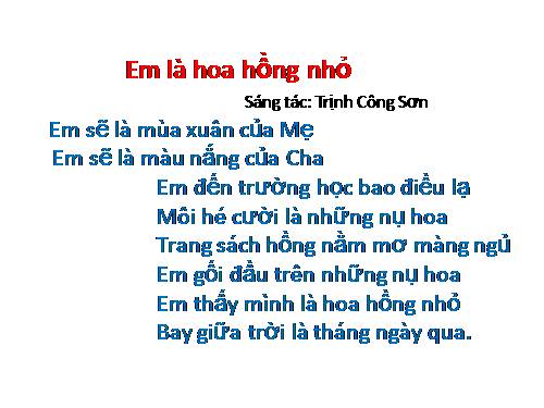 Em là hoa hồng nhỏ