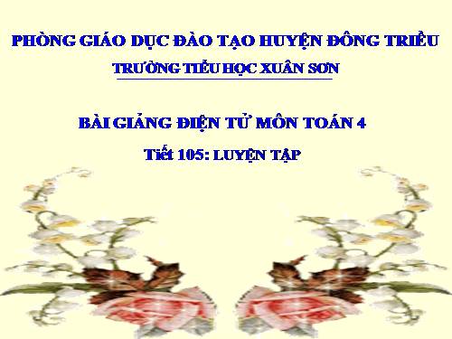 MÔN TOÁN LỚP 4