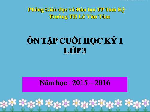 ôn tập cuối học kì 1