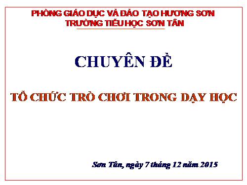 Chuyên đề trò chơi