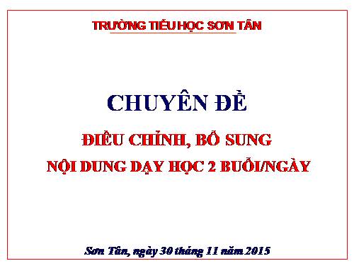 Chuyên đề buổi 2