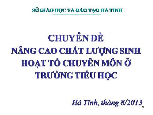 Kế hoạch chuyên môn