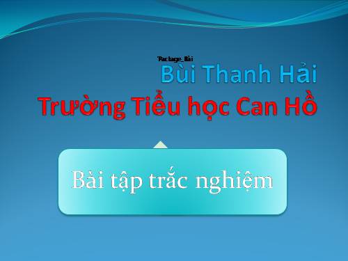 Bài tập trắc nghiệm vui