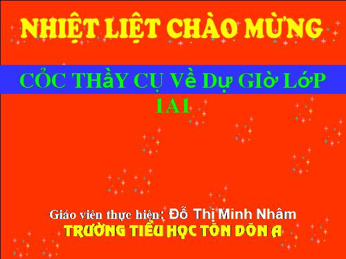 Sinh hoạt chủ nhiệm lớp 1