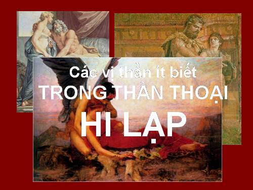 Các vị thần trong thần thoại hi lạp