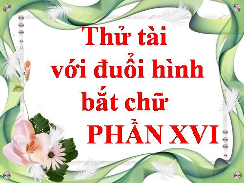 ĐUỔI HÌNH BẮT CHỮ 16