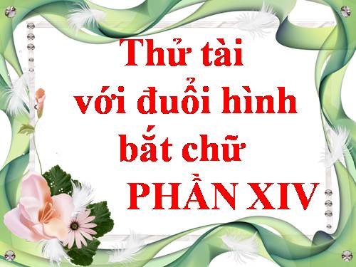 ĐUỔI HÌNH BẮT CHỮ 14