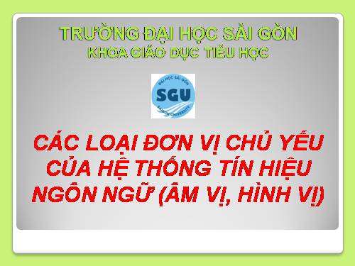 Âm vị - hình vị