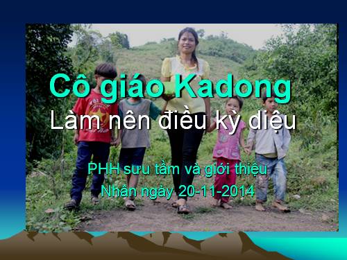 Cô giáo Kadong.ppt