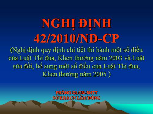 Nghị định 42/2014 ( TĐKT )