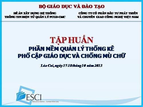 Huong dan su dung phan mem Pho cap ESCI cua Bo