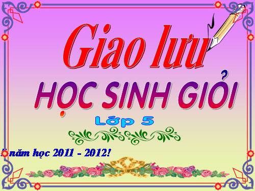 Giao lưu học sinh giỏi toan lop 5