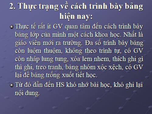 CÁCH TRÌNH BÀY BẢNG