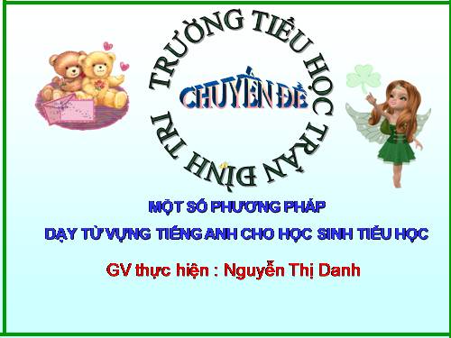 CHUYÊN ĐỀ TIẾNG ANH