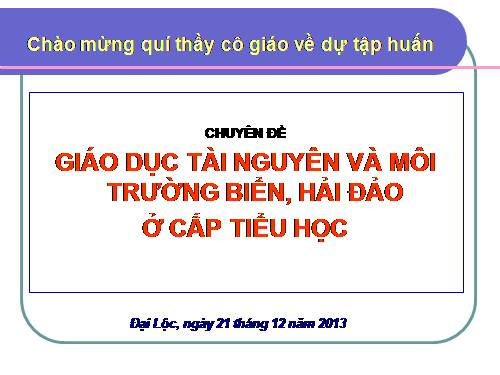 Giáo dục môi trường biển đảo