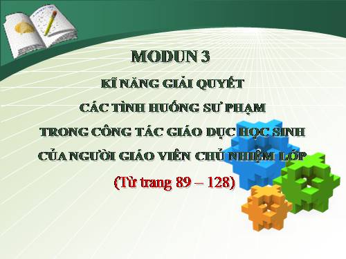 Công tác chủ nhiệm lớp - Modun 3