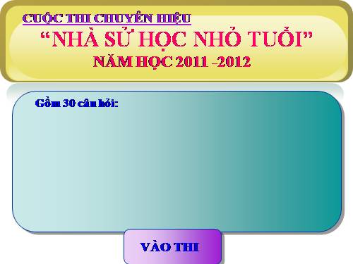 Cuộc thi rung chuong vang 2011- 2012