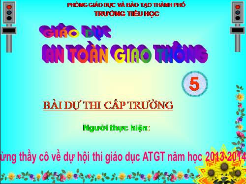 Giáo dục ATGT_Lớp 5