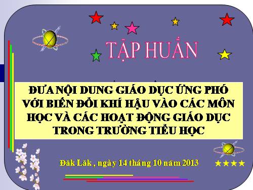 GIÁO DỤC BIẾN ĐỔI KHÍ HẬU