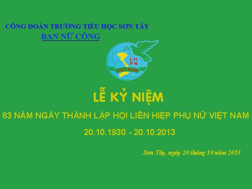 Maket lễ kỷ niệm ngày 20/10