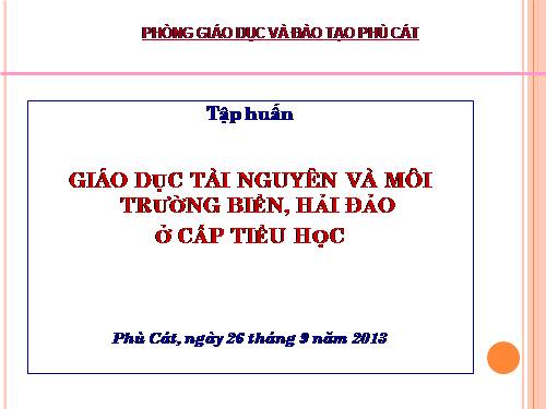 Bảo vệ TNMT Biển-Hải đảo VN