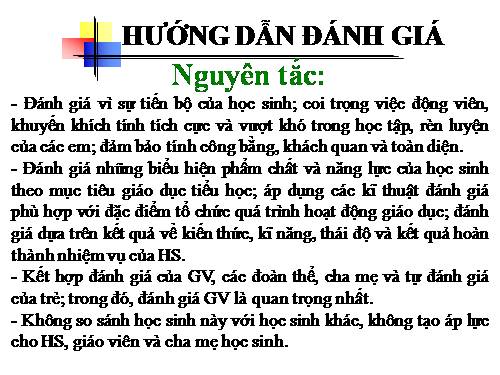 DANH GIA HS TIEU HOC THEO VNEN