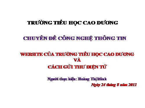 Website của trường và cách gửi thư điện tử