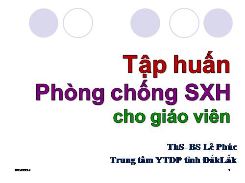 Tập huấn phòng chống sốt xuất huyết